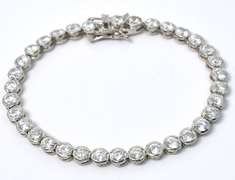 Sterling Silver CZ Tennis Bracelet