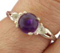 Sterling Silver Opal And Pink Saphires Ring