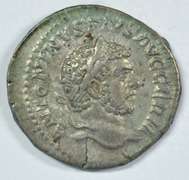 Sharp Roman Silver Denarius of Caracalla, 198-217 AD