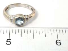 Cool Aquamarine Ring in 14KT White Gold