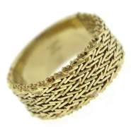 Favorite Diamond Cut Woven Yellow Gold Band