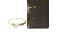 14K Yellow Gold Diamond Solitaire Classic Promise Engagement Ring