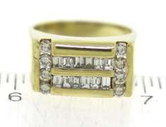 Delightful 18kt Baggutte & RBC Diamond Men's Ring