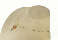 10K Yellow Gold Alpha Kappa Psi Sapphire Frat. Watch Key Charm/Pendant