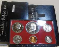 2 ea:  1975 PROOF Sets  harder date