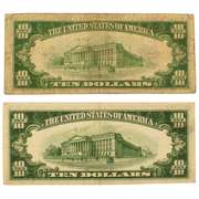 1934 &1934 C $10 Silver Certificates
