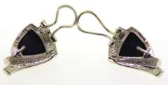 Sterling Siver Black Onyx Earrings