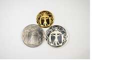 (3) 2000 Italy Millennium Medal Set Silver, Titanium, Gold W/ Diamonds