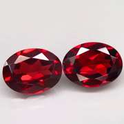 Amazing! 2.83ct pair of 8x6mm untreated Garnets