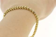 14K Yellow Gold 1.47 Ctw Diamond Classic Diamond Tennis Bracelet