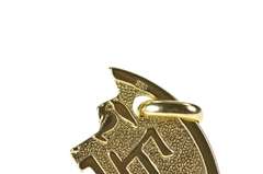 8K Yellow Gold Chinese Coin Half Love Friendship Symbol Pendant