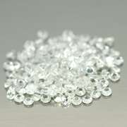 Outstanding 8.70ct diamond white Zircon set