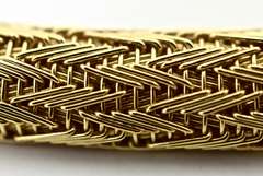 Intricately Woven Heavy 18K Choker Necklace