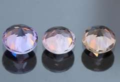 Rare! 1.63ct unheated set of Tanzanite with pink tints