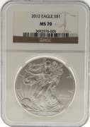 2012 Silver Eagle MS70