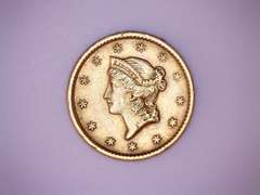1853 Type 1 US Gold $ 1 Dollar