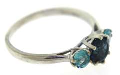 Sterling Silver Opal And Pink Saphires Ring