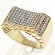 Fabulous Men's Diamond Yellow Gold Ring
