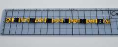 Gold Over Sterling Black Jade Bracelet With Chinese Symbols