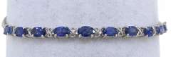 Lustrous Tanzanite Bracelet in Sterling Silver