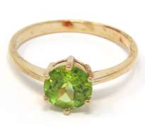Favorite Yellow Gold Peridot Solitaire Ring