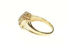 14K Yellow Gold 0.42 Ctw Classic Diamond Cluster Statement Ring