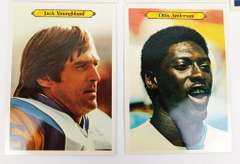 Lot of 8 Topps 1980 Oversized Color Football Cards