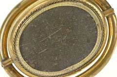 Gold Filled Hair Clothing Victorian Spinning Mourning Pin/Brooch