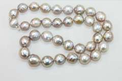 Iridescent Grey Pearl Necklace