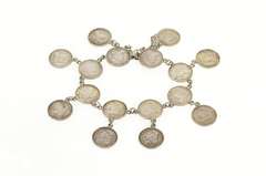 Sterling Silver 1829-1836 Capped Bust Dime Coin Chain Bracelet