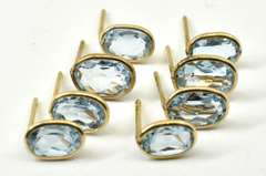 4 Pairs of Blue Topaz Studs
