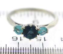 Sterling Silver Opal And Pink Saphires Ring