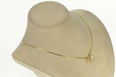 18K Yellow Gold 0.62 Ctw Marquise Diamond Cluster Chain Necklace