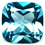 Vivid! 8.79ct radiant cut Swiss blue Topaz
