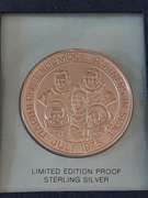 Air &Space Two 24 K on Sterling Lindburgh Medals And Soyuz Sterling Proof Medal