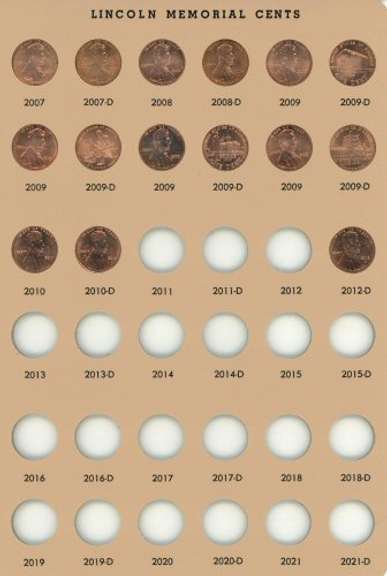Giant Collection of 261 Diff. Lincoln Cents 1909 to 2010. Album