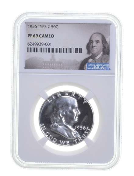 PF69 CAM 1956 Franklin Half Dollar - Type 2 - Graded NGC