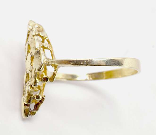 Diamond Cut 14KT Gold Ring