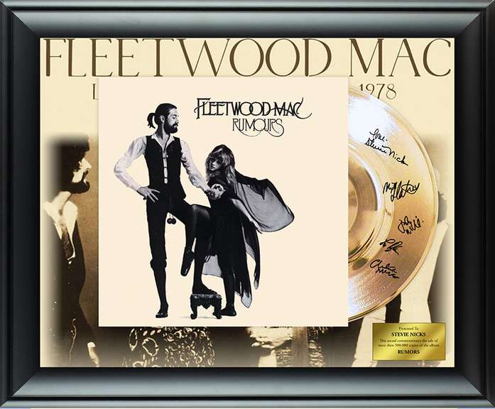 Fleetwood Mac Facsimile Gold Record Award Display
