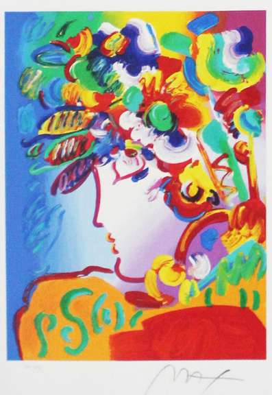 ORIGINAL HAND SIGNED PETER MAX BEAUTY 2016  MAX BEAUTY