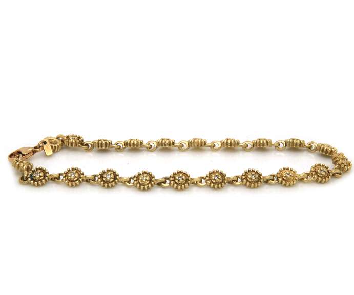 Precious 18kt YG Sunburst Diamond Bracelet