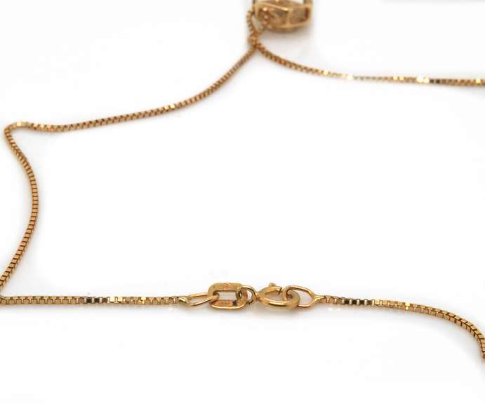 Fabulous Round Bezel Set Diamond Pendant on Chain