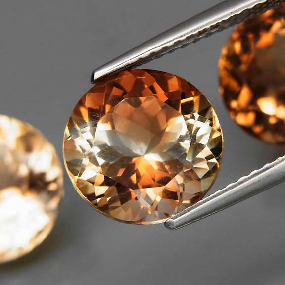 Matched! 3 piece 14.12ct full fire Imperial Topaz set