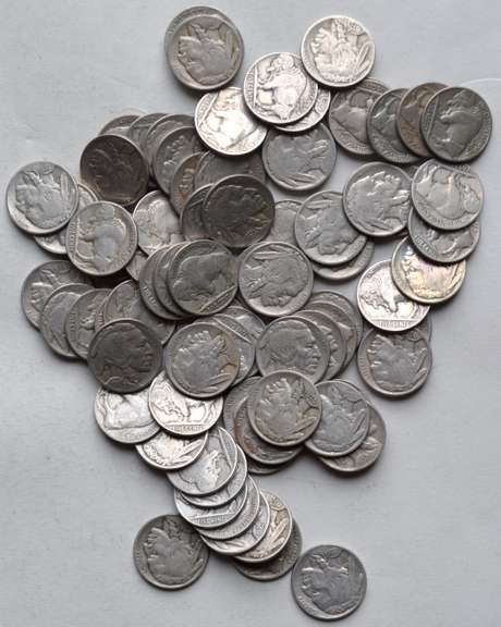 80 Unsearched Full Date Buffalo Nickels