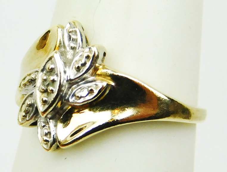 Vintage 10K Pinkie Ring with Diamond