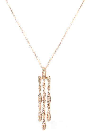 Masterpiece Pave Diamond Chandelier Dangle Pendant on Chain