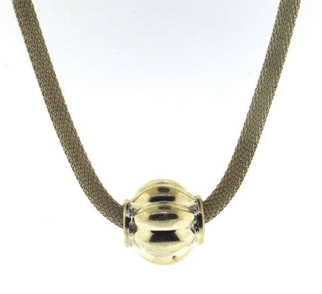 Vintage Sterling Silver Popcorn Chain Necklace