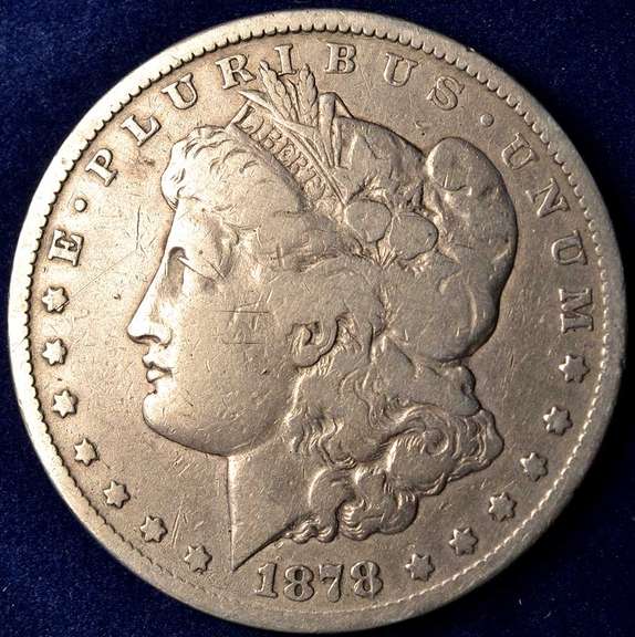1878-CC Morgan Silver Dollar Circulated.