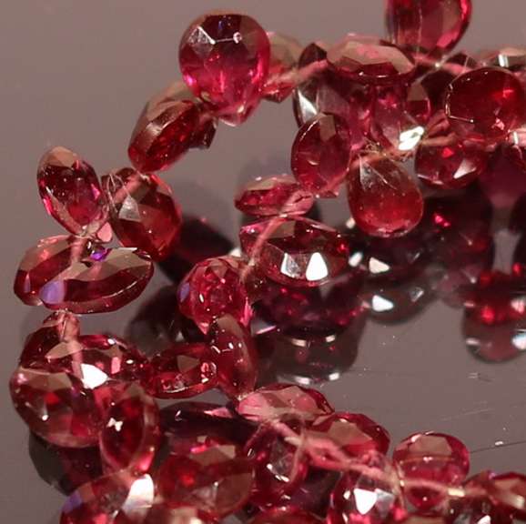 Premium 52.48ct full violet Rubellite Tourmaline strand