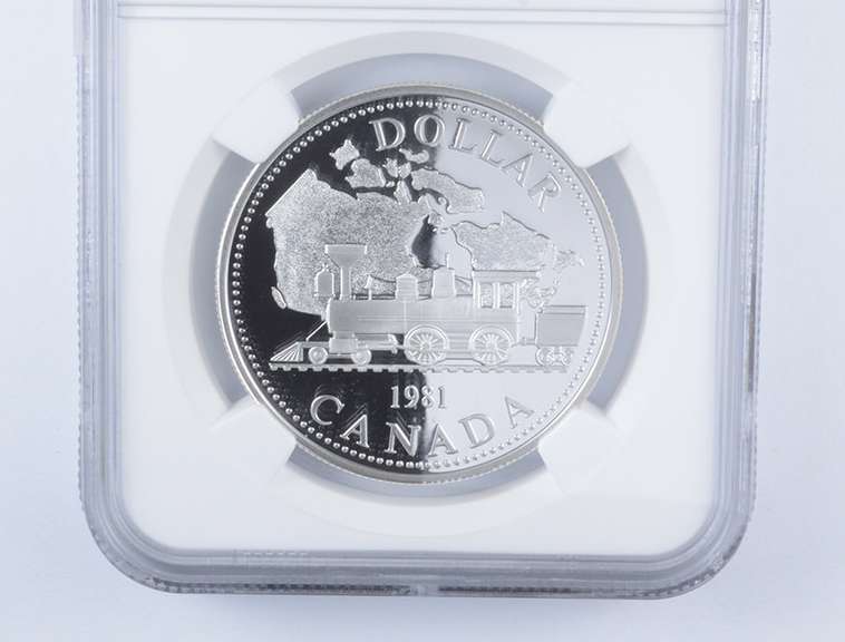 PF70 UCAM 1981 Canada $1 Silver - Trans-Canada Railway - Graded NGC